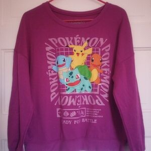 Pokemon Purple Kids Sweatshirt with Characters